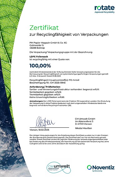 Zertifikat Vorschau